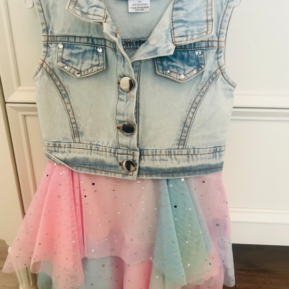 Rare Editions Toddler Rainbow Dress